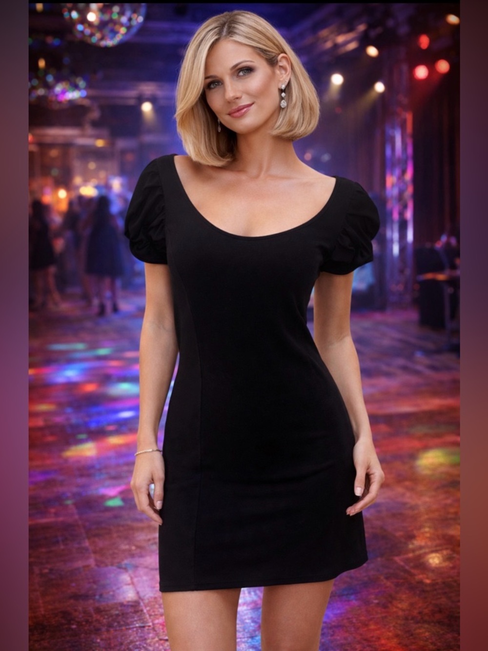 Free People Mini Black Bodycon Dress